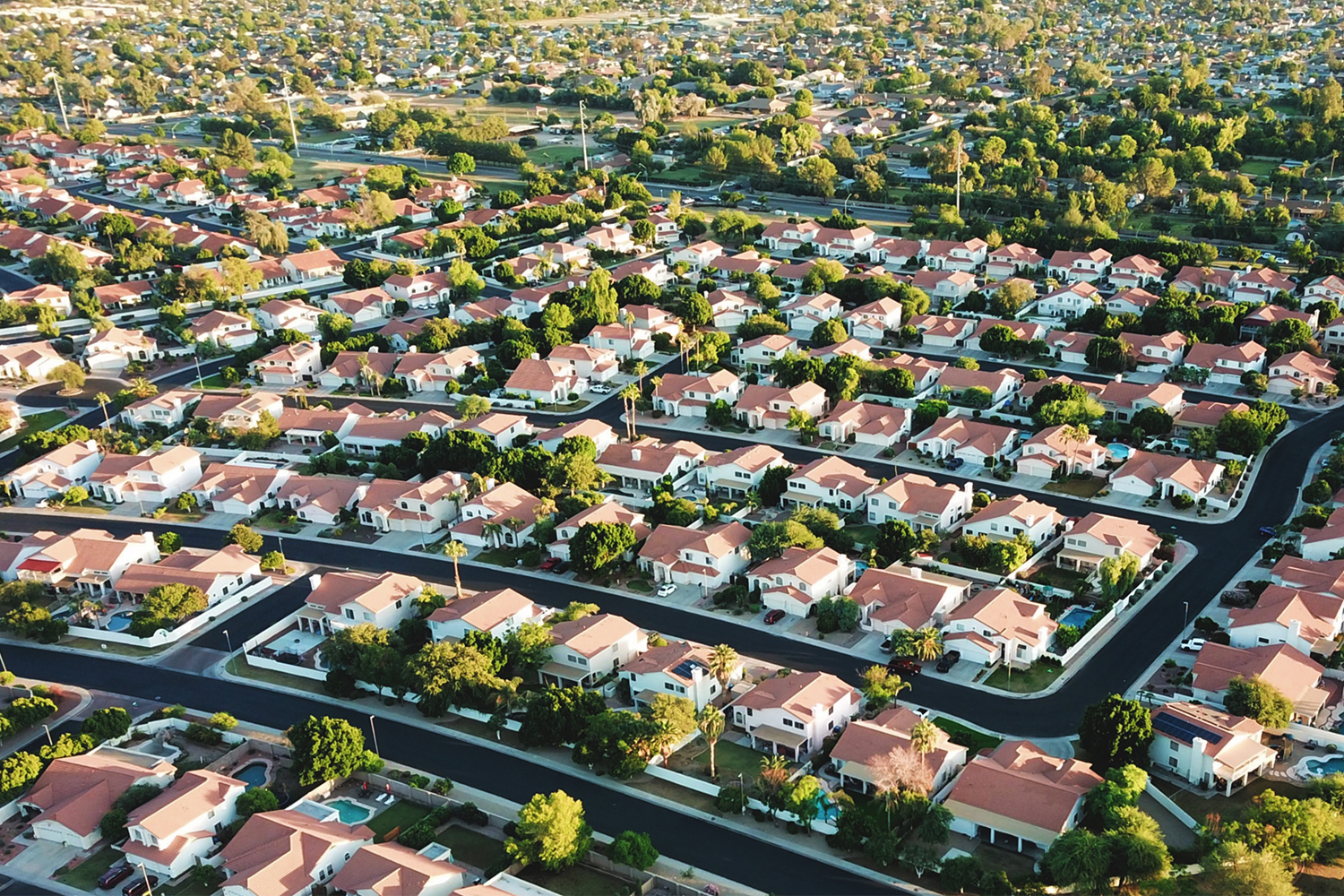 Arizona suburb aerial photo