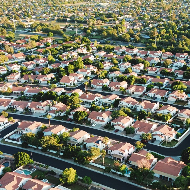 Arizona suburb aerial photo