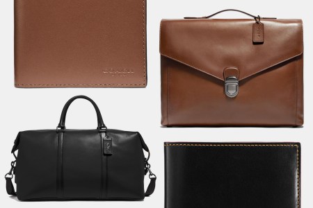 Coach men's leather bags and wallets