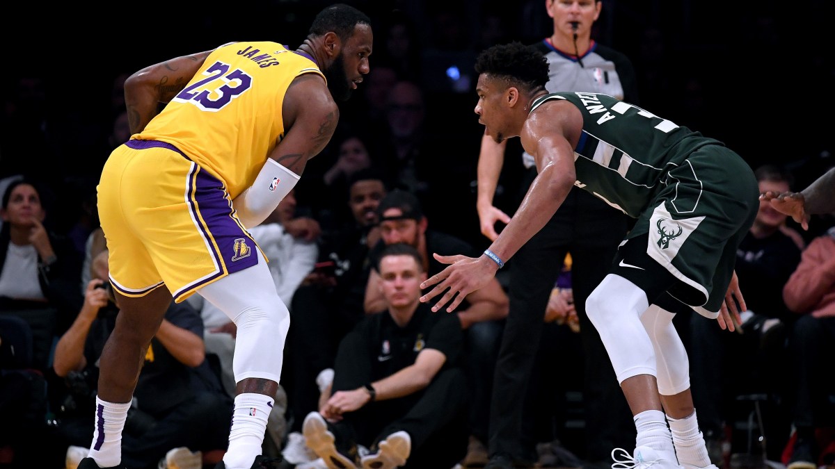 Giannis guards LeBron