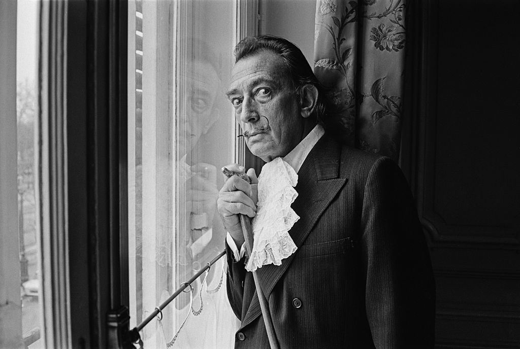 Spanish surrealist painter Salvador Dali in 1964. (Photo by Terry Fincher/Daily Express/Hulton Archive/Getty Images)