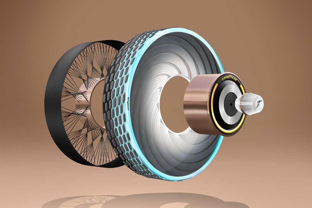 Diagram of Goodyear's reCharge concept car tires