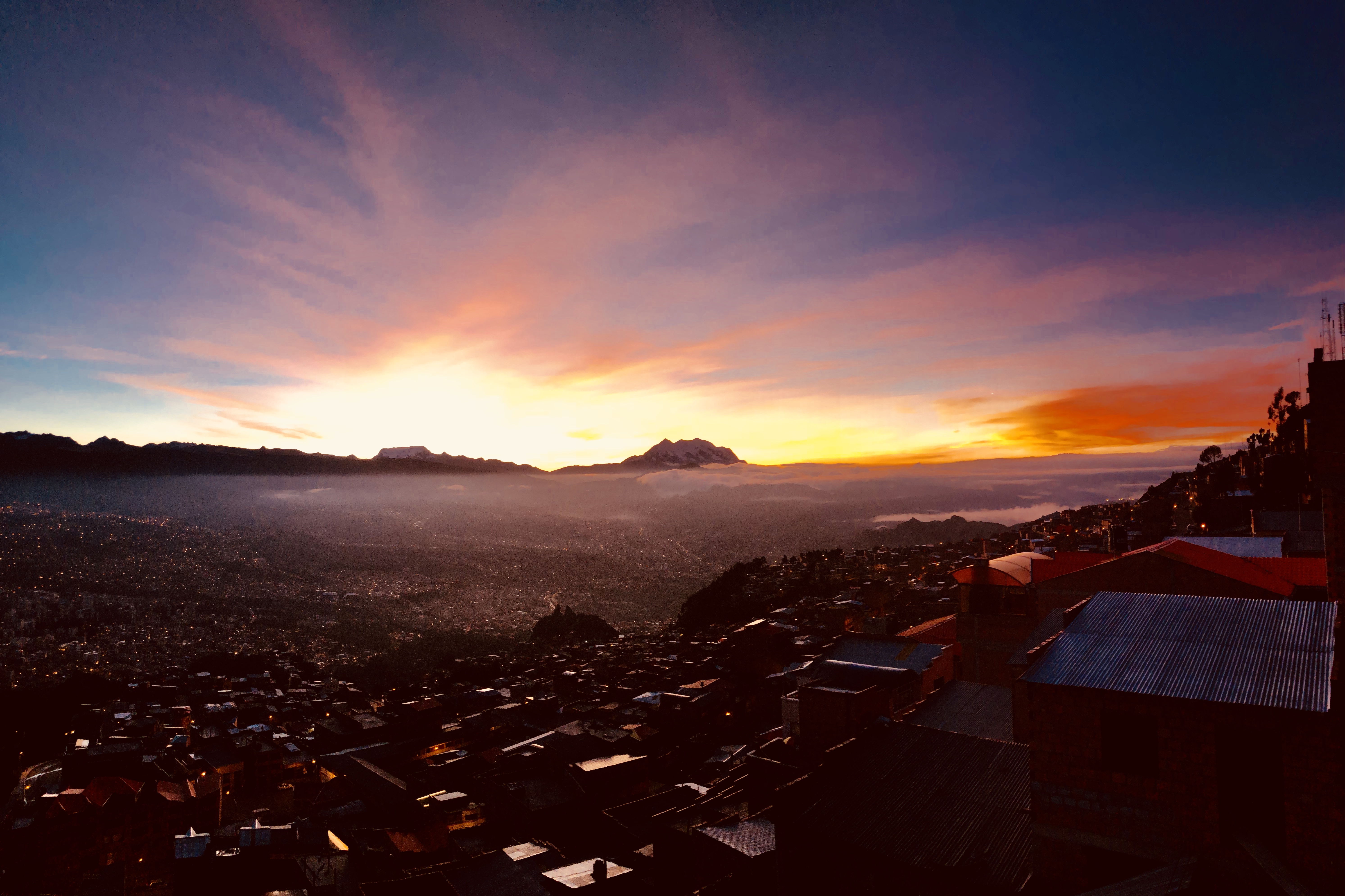 Sunrise over La Paz, Bolivia taken by Nick Butter
