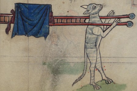 Illustrated car in medieval manuscript