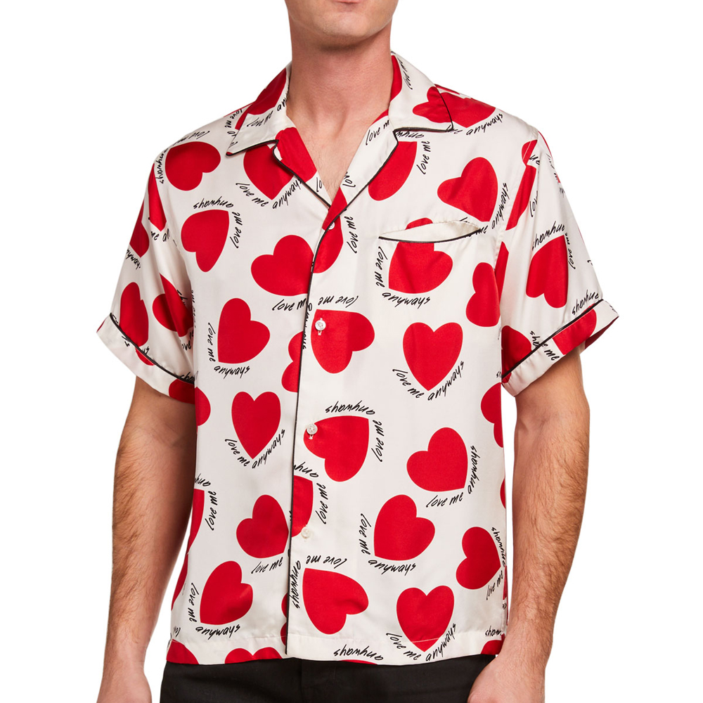 Hearts Silk Pajama Shirt
Amiri