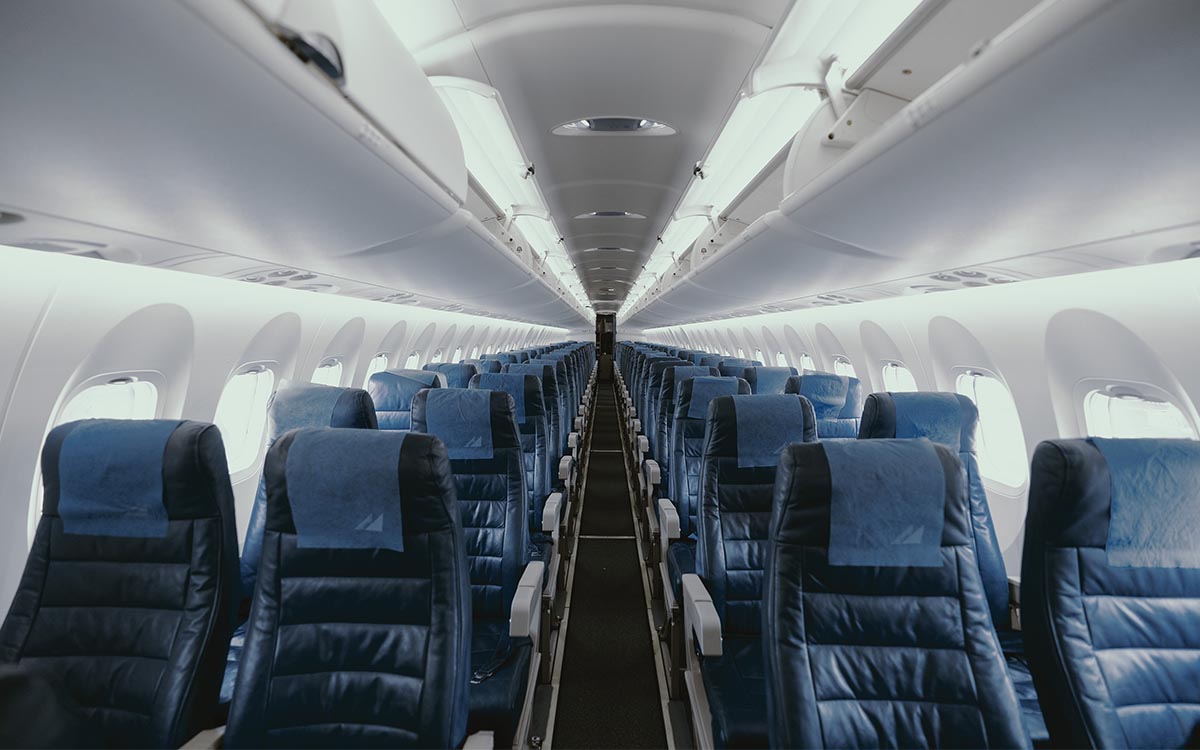 An empty airplane