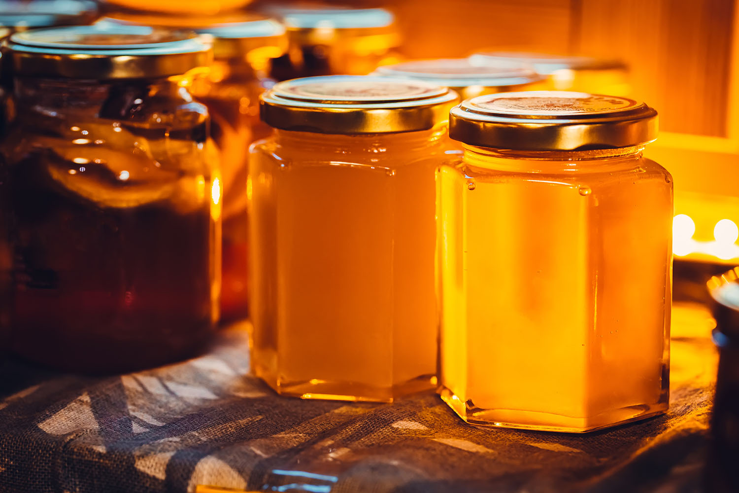 honey in a jar