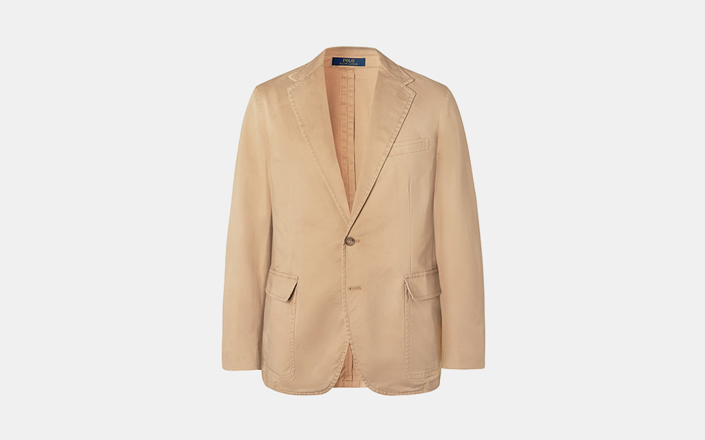Polo Ralph Lauren Unstructured Garment-Dyed Stretch Cotton-Twill Blazer