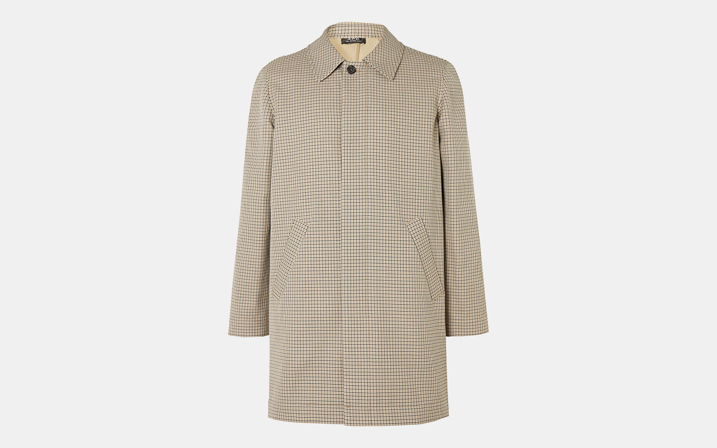 A.P.C. Beige Phil Micro-Checked Cotton-Twill Trench Coat