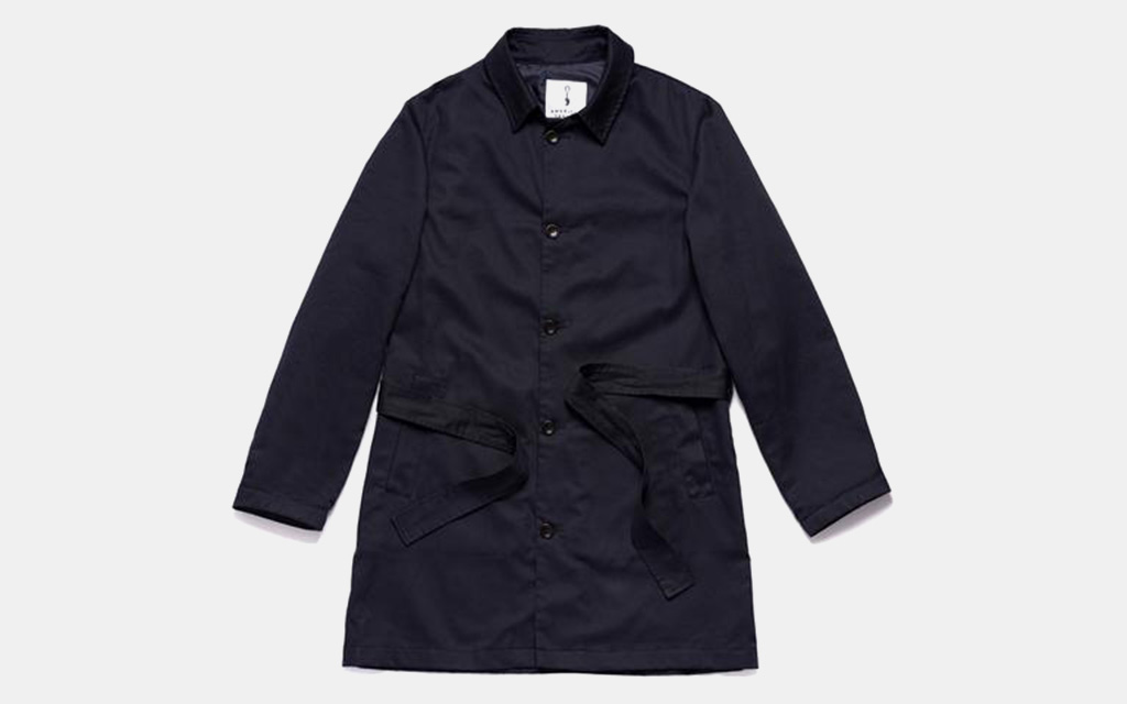 American Trench Belted Trench Coat in Dark Navy