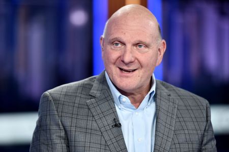 Former Microsoft CEO & LA Clippers owner Steve Ballmer at FOX Business Studios. (Steven Ferdman/Getty)