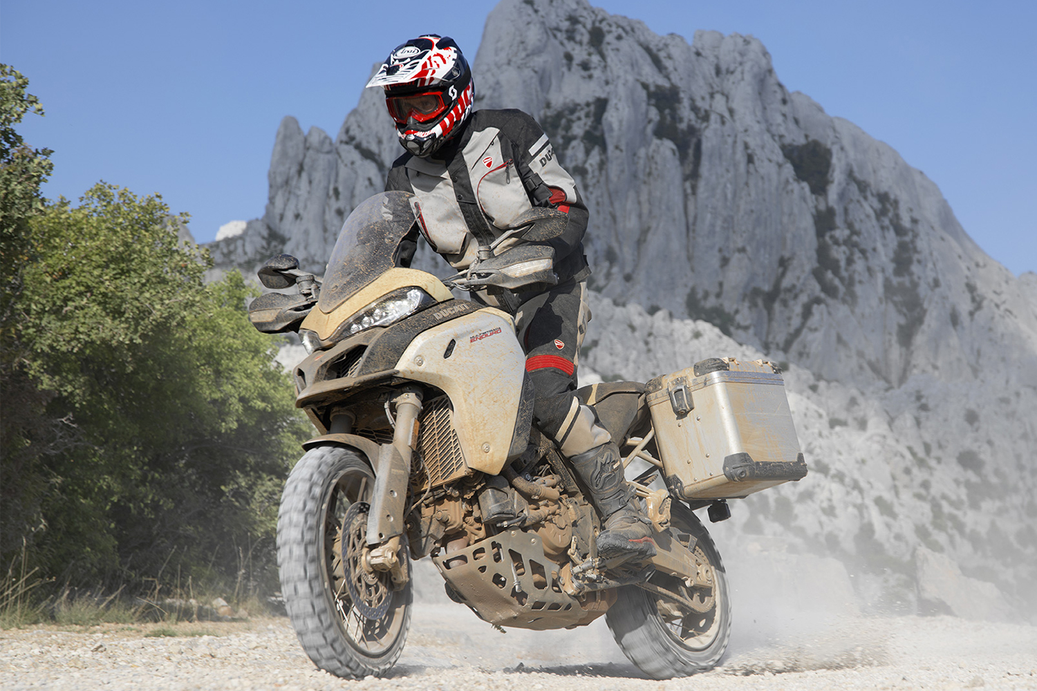 Ducati motorcycle off-roading