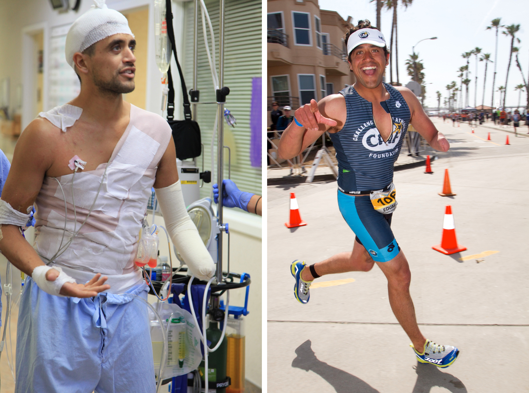 Eduardo Garcia in recovery from his accident and competing in a Challenged Athletes Foundation Ironman in 2015