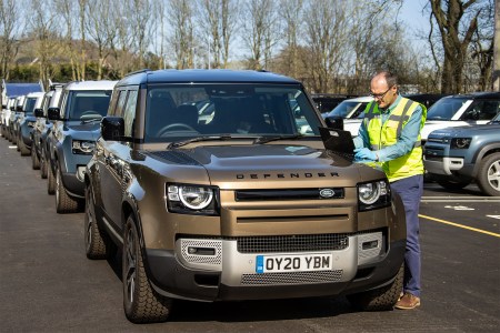 Land Rover Defenders given to the Red Cross