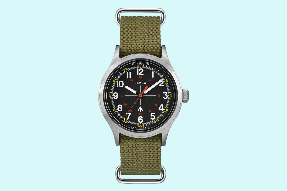 Timex x Todd Snyder Military Inspired 40mm Fabric Strap Watch