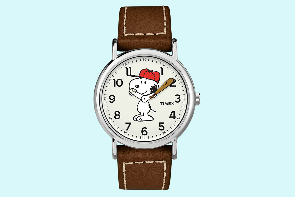 Timex x Peanuts - Snoopy 38mm Brown Leather Strap