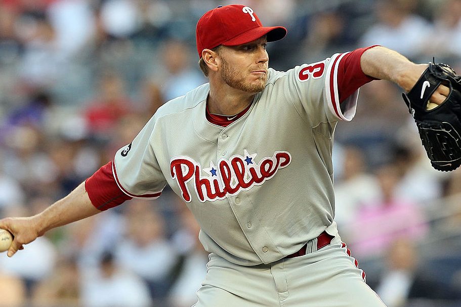 Roy Halladay of the Philadelphia Phillies delivers a pitch in 2010. (Jim McIsaac/Getty)