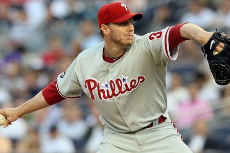 Roy Halladay of the Philadelphia Phillies delivers a pitch in 2010. (Jim McIsaac/Getty)