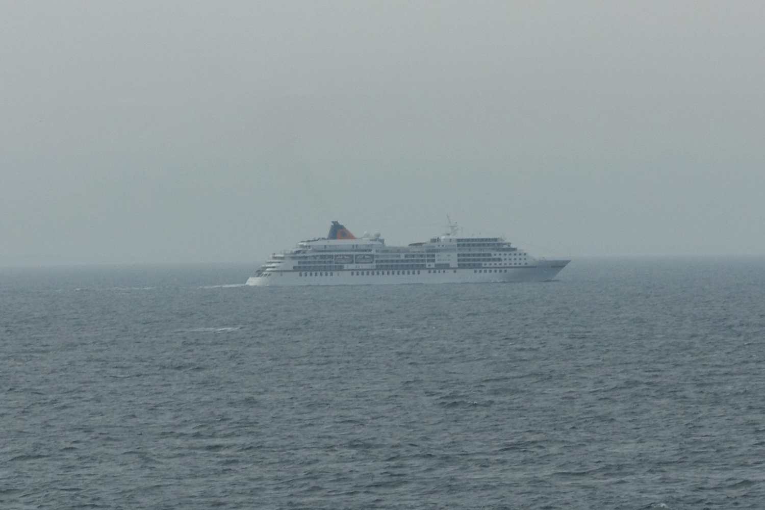 Cruise ship at sea