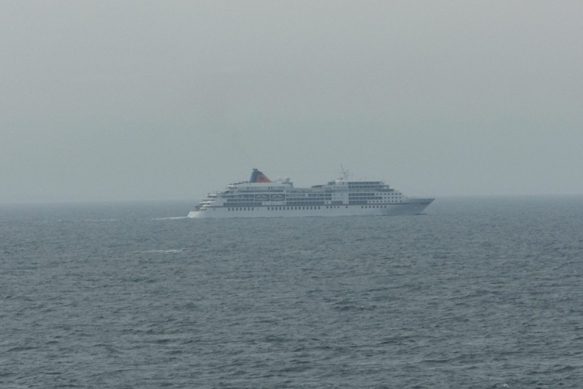 Cruise ship at sea