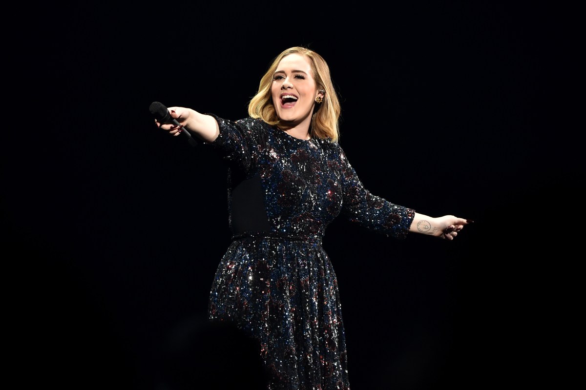 adele black dress weight loss Adele looks shows off weight loss in a black gown at Drake's party