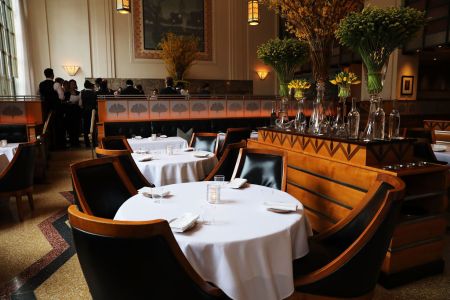 The main dining room is set for dinner at Eleven Madison Park at 11 Madison Avenue in the Flatiron District on April 6, 2017 in New York City. (Photo by Spencer Platt/Getty Images)