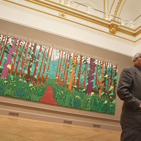 Artist David Hockney At A Major Exhibition Of His Work At The Royal Academy