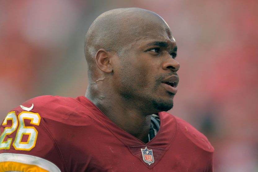 Washington Redskins running back Adrian Peterson in 2011. (John McDonnell/The Washington Post via Getty Images)
