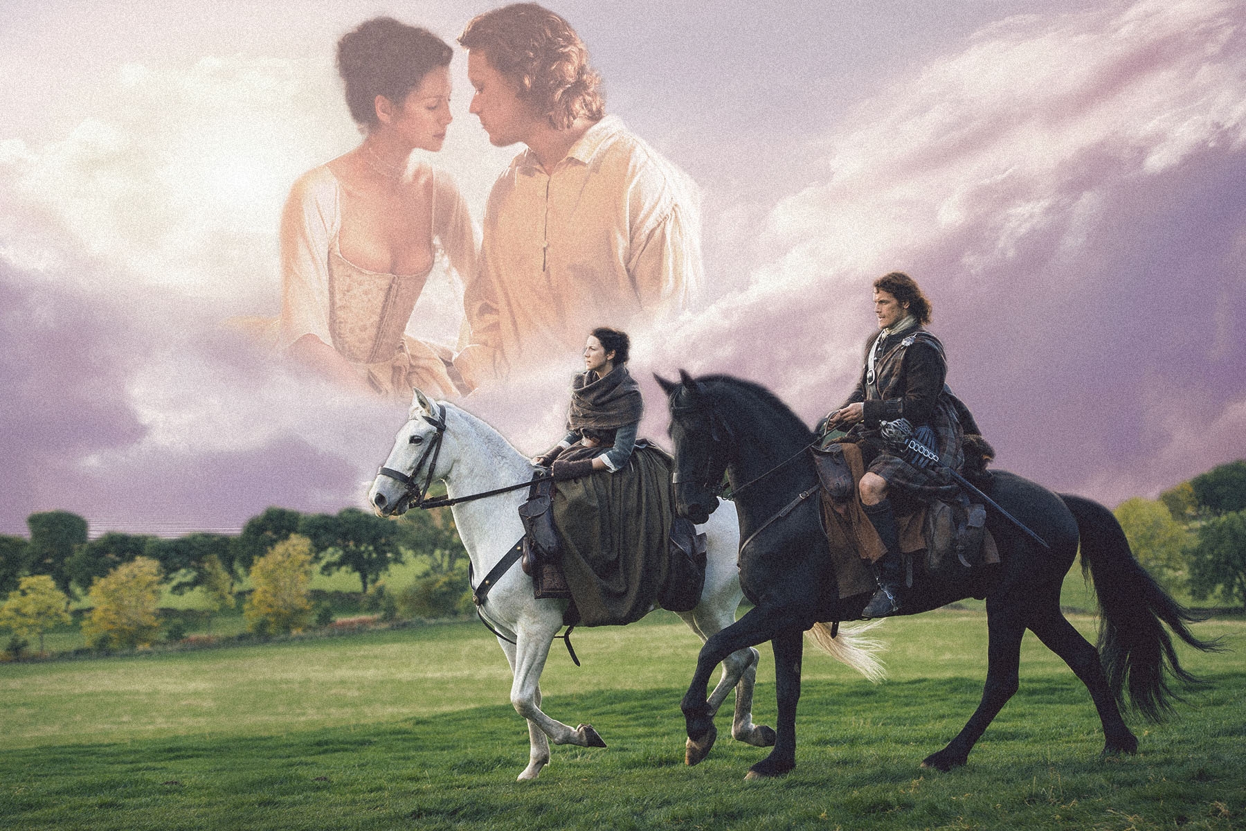 Claire and Jamie Fraser in the Starz show "Outlander"