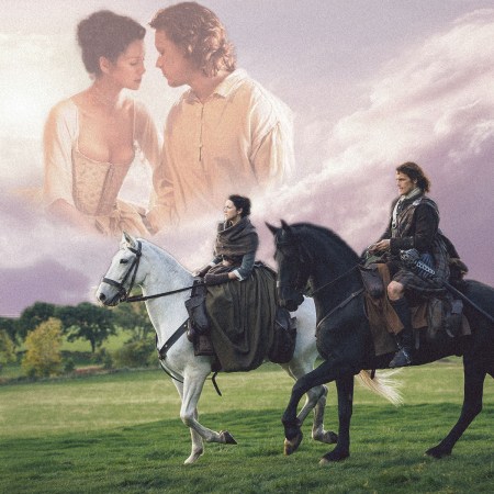 Claire and Jamie Fraser in the Starz show "Outlander"