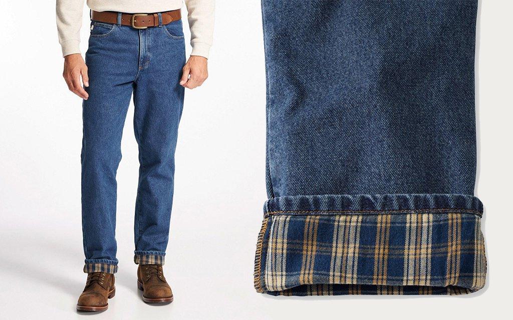 L.L.Bean flannel lined jeans for men