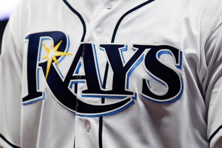 The Tampa Bay Rays logo. (Julio Aguilar/Getty)