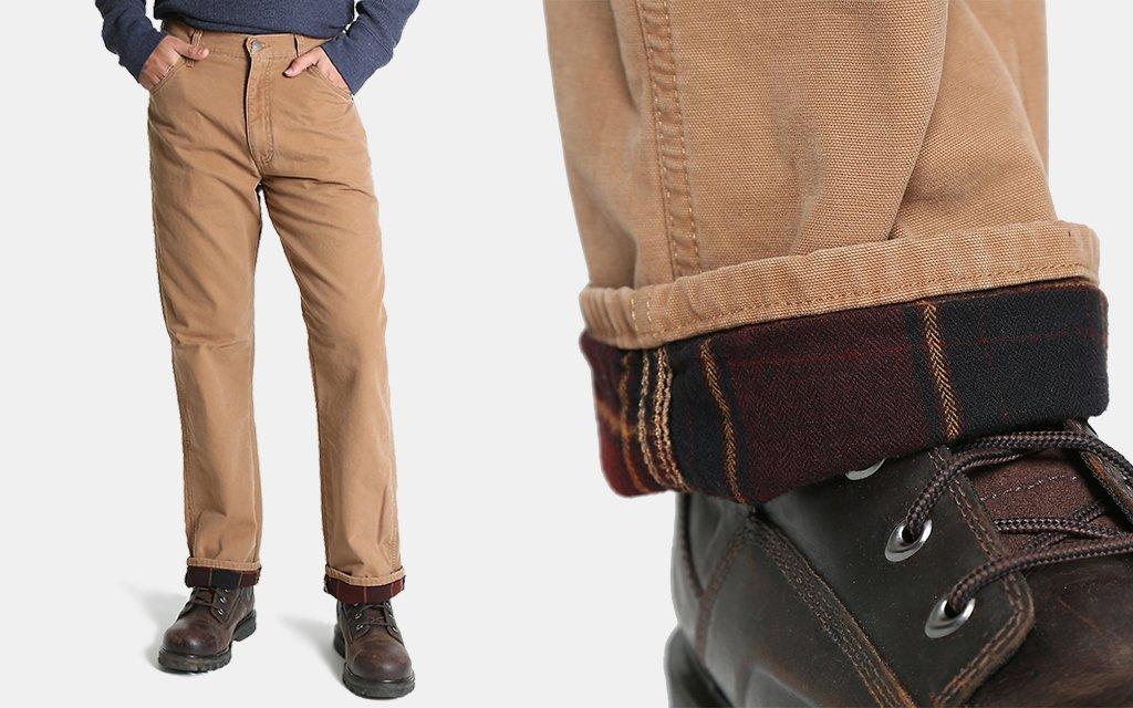 wrangler flannel lined pants