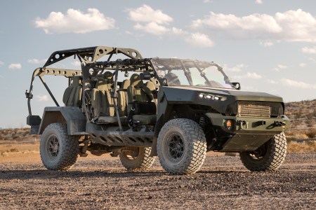 The GM Defense Infantry Squad Vehicle based on the Chevy Colorado ZR2 truck