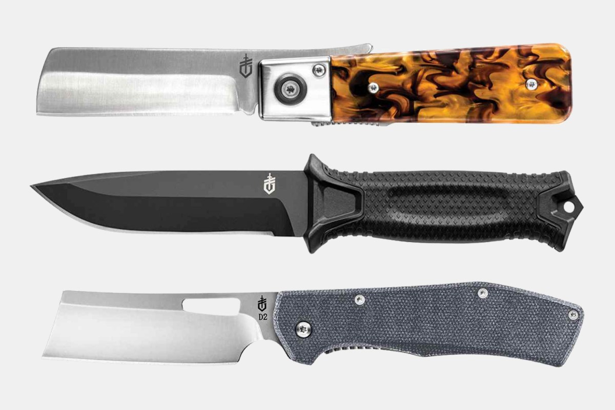 Three Gerber knives, the Jukebox, StrongArm and FlatIron