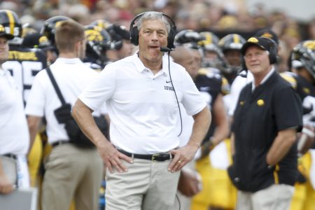 Head coach Kirk Ferentz of the Iowa Hawkeyes. ( Matthew Holst/Getty)