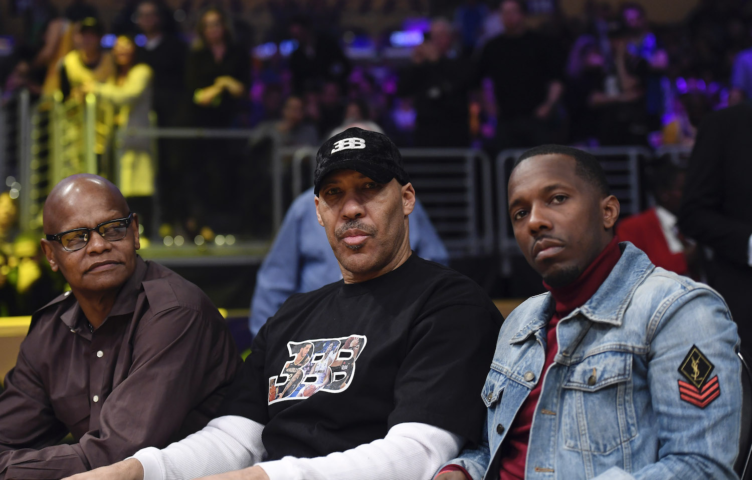LaVar Ball at a Los Angeles Lakers game