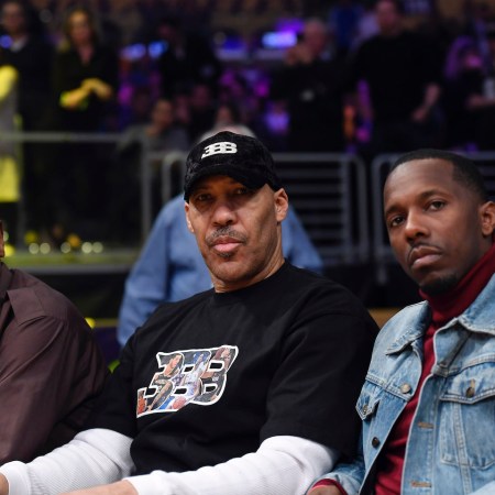 LaVar Ball at a Los Angeles Lakers game