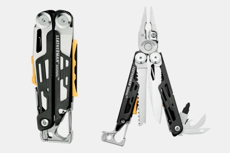 The Leatherman Signal multitool closed and open
