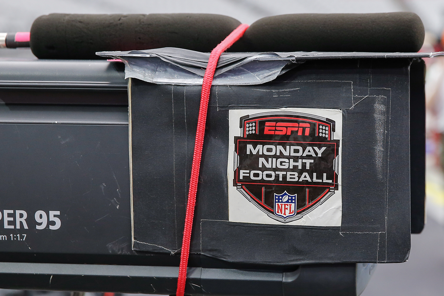Monday Night Football logo on a TV camera