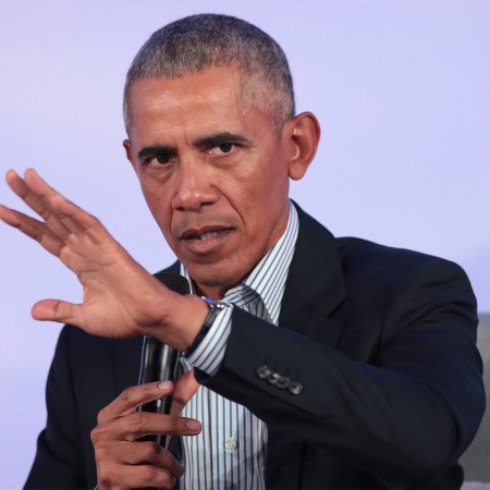 Former U.S. President Barack Obama speaks at the Obama Foundation Summit