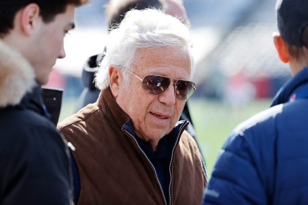 New England Patriots owner Robert Kraft at a Revolution soccer match in March, 2020