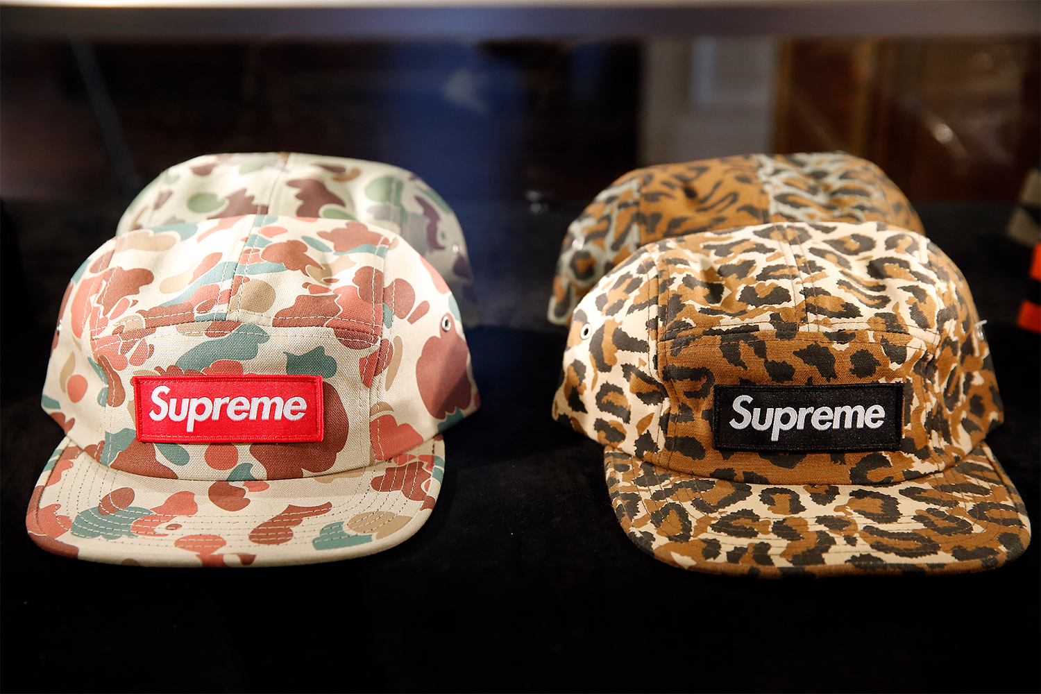 Duck Camo hats from streetwear brand Supreme