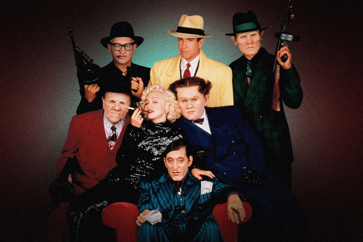 The stars of DIck Tracy are photographed