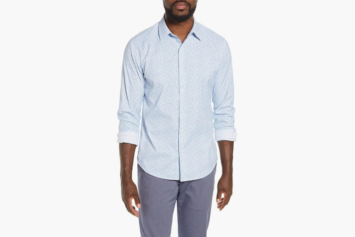 Bonobos Tech Slim Fit Floral Button-Up