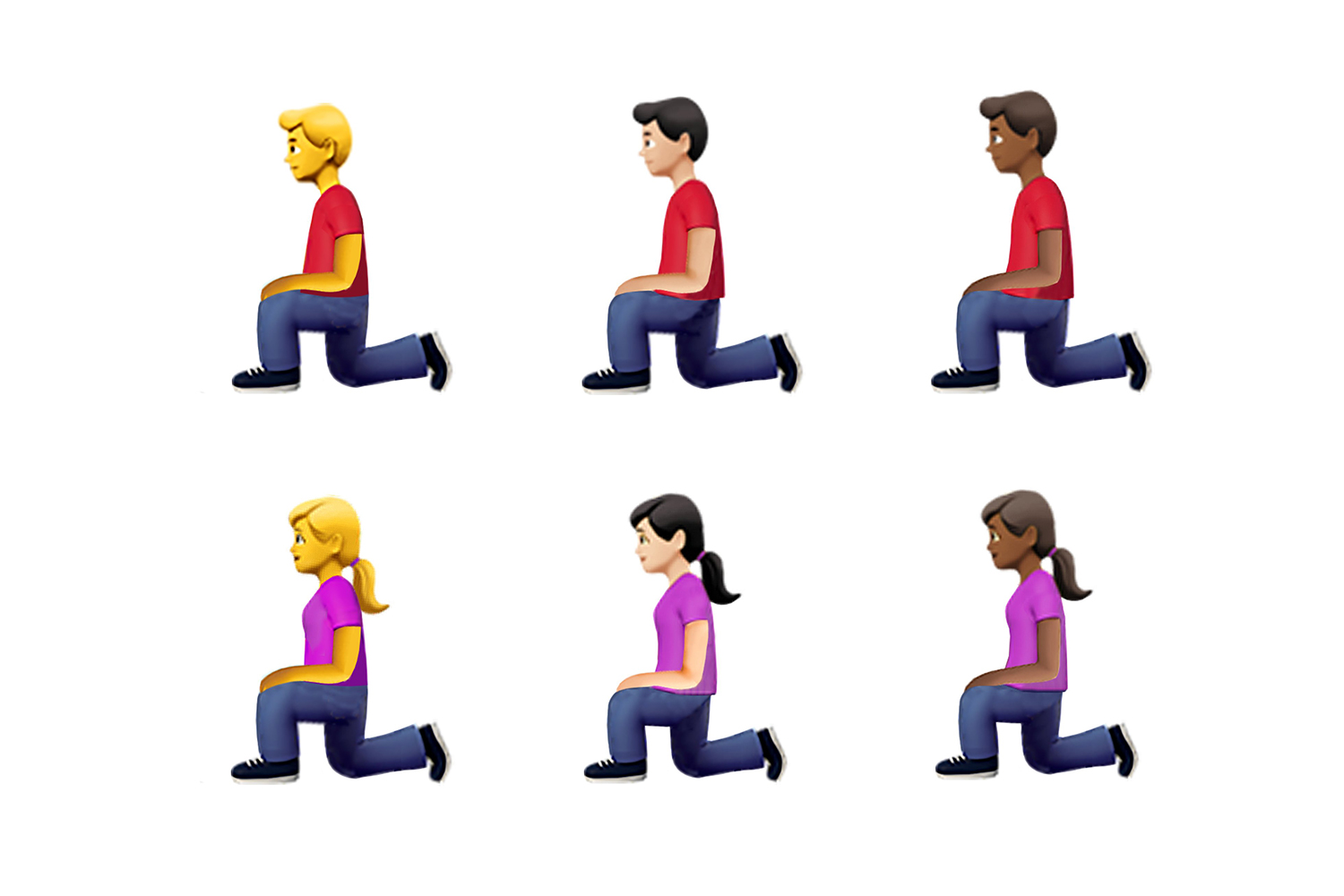 kneeling in protest emoji