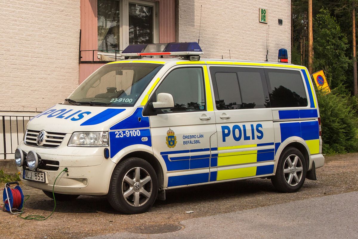 Swedish police van