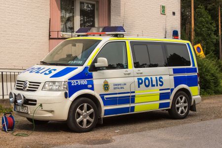 Swedish police van