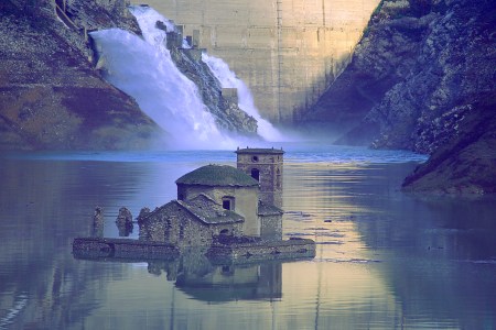 underwater ghost village