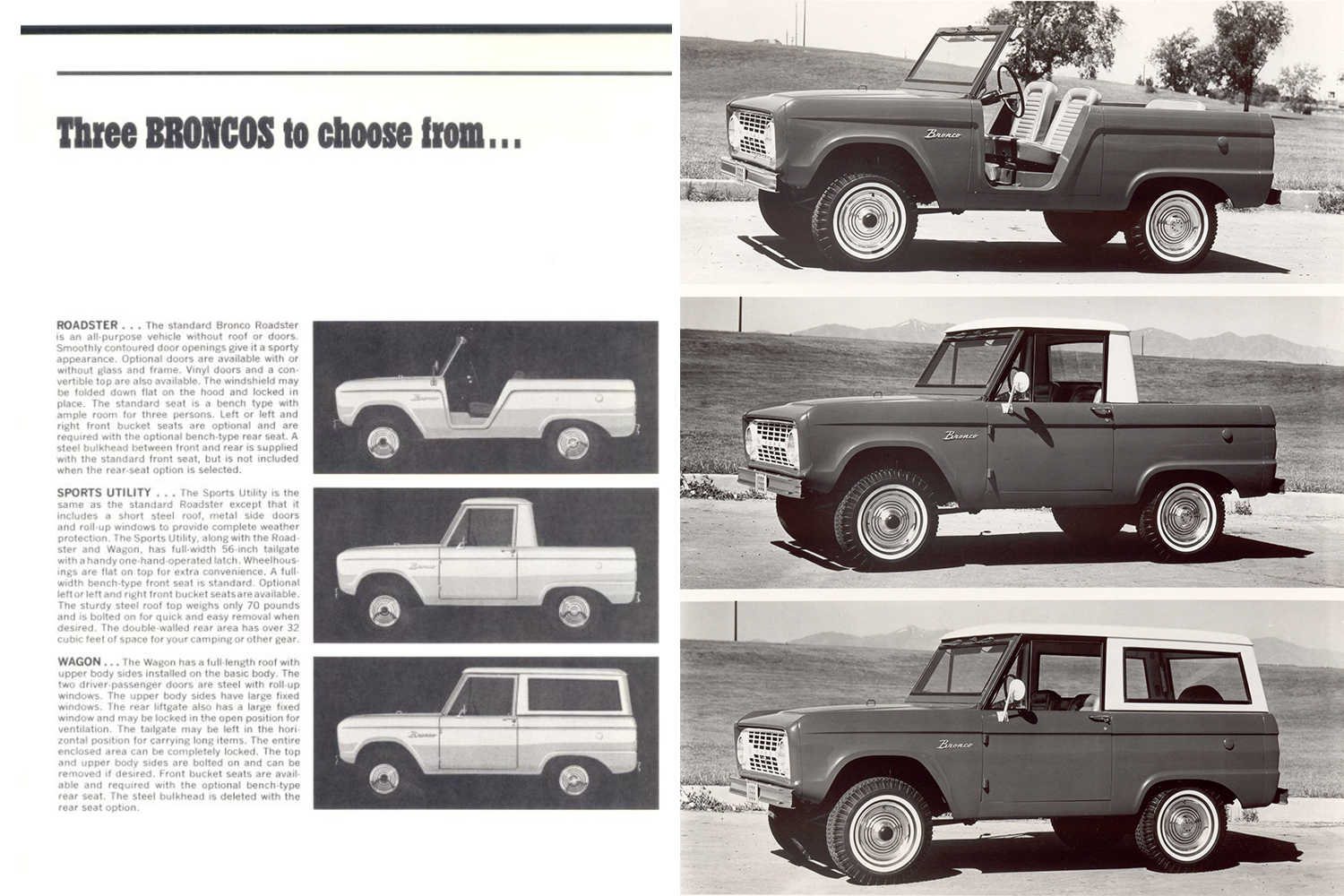 1966 first generation Ford Bronco ads and marketing materials